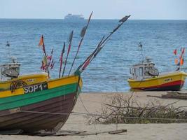 stranden i sopot i Polen foto