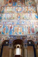 forntida fresco på en vägg i kyrkan