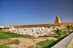 gammal muslimsk kyrkogård, stora moskén, kairouan, saharaöknen, foto