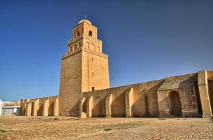 antika stora moskén, kairouan, saharaöknen, tunisien, afrika, foto