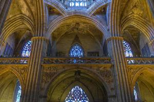 barcelona katedral interiör, Katalonien, Spanien foto