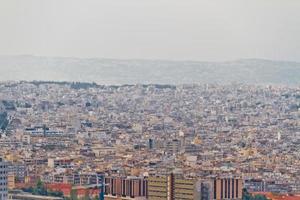 Flygfoto över Thessaloniki, Grekland foto