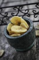 torkad bananfrukt foto