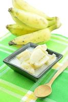 kluay buat chi eller sötad banan tillagad i kokosmjölk foto