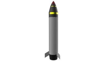 raket missil krig konflikt ammunition stridsspets kärnvapen militära vapen nuke 3d illustration rymdskepp foto