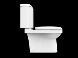 isolerad sits toalett garderob toalett badrum wc porslin 3d illustration foto