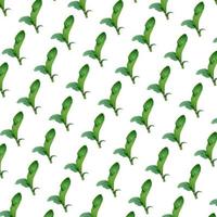 skönhet färska gröna bananträd med långa blad seamless mönster isolerad på vit bakgrund. sidovy växt ljust mönster kärlek tema foto