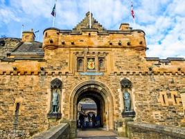 hdr edinburgh castle i Skottland foto