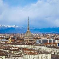 hdr flygfoto över turin foto