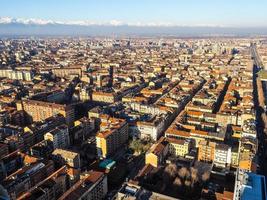 hdr flygfoto över turin foto