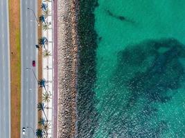 Flygfoto över motorvägen nära Palma de Mallorca foto