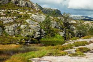 färgglada bergsscener i norge. vackert landskap i norge, skandinavien. norge bergslandskap. naturen på sommaren. foto