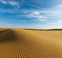 sanddyner i Thar Desert, Rajasthan, Indien