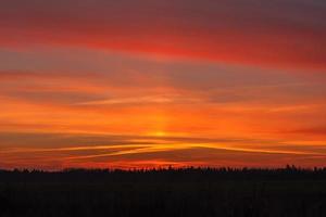 röd solnedgång foto