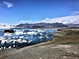 jokulsarlons glaciärlagun på island foto