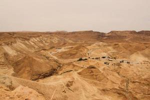 utsikt över den gamla judiska fästningen Masada i Israel foto