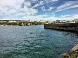 utsikt över ön man nära port Erin foto