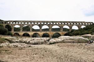 utsikt över pont du gard i Frankrike foto