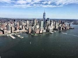 en flygfoto över new york i usa foto