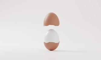 råa färska kycklingägg. gårdsprodukter, naturliga ägg. närbild makro foto