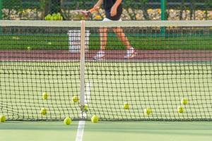 grön tennisboll foto