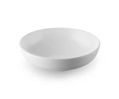 vit skål isolerad på vit bakgrund 3D-rendering foto