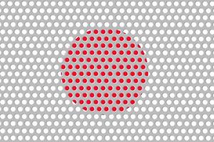 japansk flagga på metall foto