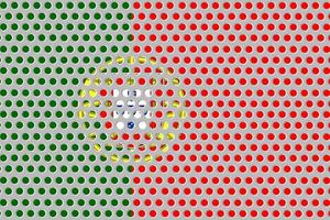 Portugals flagga på metall foto