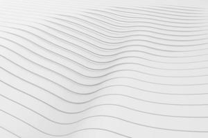 vit bakgrund med volymlinjer. abstrakt tredimensionell vågband 3d-rendering foto