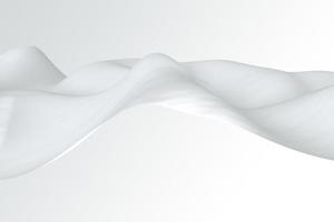 dynamisk tygstruktur. vågigt tyg dekorativ vit bakgrund. elegant flöde av våg 3d illustration foto
