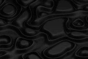 abstrakt vågveck yta svart bakgrund. digital minimalistisk vågig 3d-illustration foto