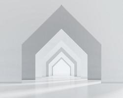 minimalistisk abstrakt bakgrundsdörr med produktpresentation. 3d-rendering foto