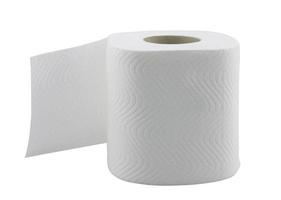 rulle toalettpapper eller vävnad isolerad på vitt foto