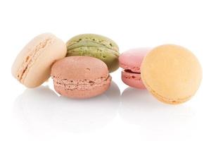 färgglada franska macarons foto