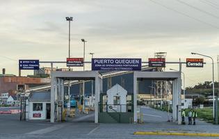 Buenos Aires, Argentina. 2021. ingång till quequen port, necochea sida foto