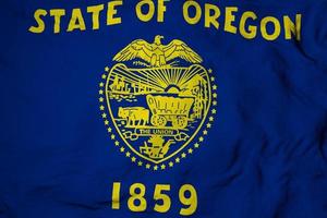 Oregons flagga i 3D-rendering foto