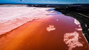 Flygfoto över hutt lagunen wa foto