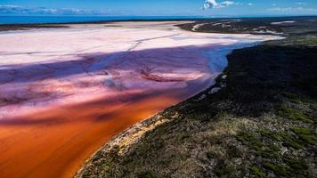 Flygfoto över hutt lagunen wa foto