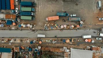 Flygfoto över industriområdet i dar es salaam foto