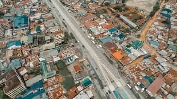 Flygfoto över industriområdet i dar es salaam foto