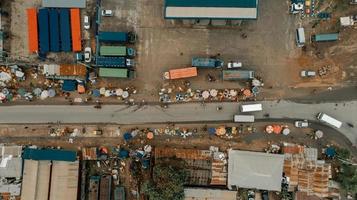 Flygfoto över industriområdet i dar es salaam foto