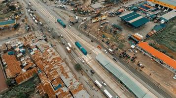 Flygfoto över industriområdet i dar es salaam foto