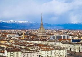 hdr flygfoto över turin foto