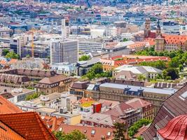 hdr flygfoto över stuttgart, tyskland foto