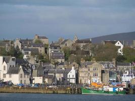 shetlandsöarna med staden lerwick i Skottland foto