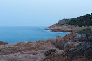 Sagaro vacker by på Costa Brava i norra Katalonien, Spanien foto