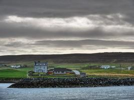 staden lerwick och shetlandsöarna foto