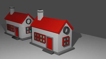 3D-rendering huset för miniatyrvisning foto