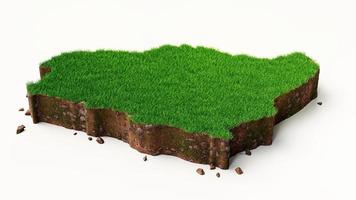 Saudiarabien karta gräs och marken textur 3d illustration foto
