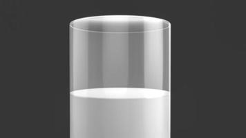 glas visa fall cylinder cylinder podium svart isolerad bakgrund 3d illustration foto